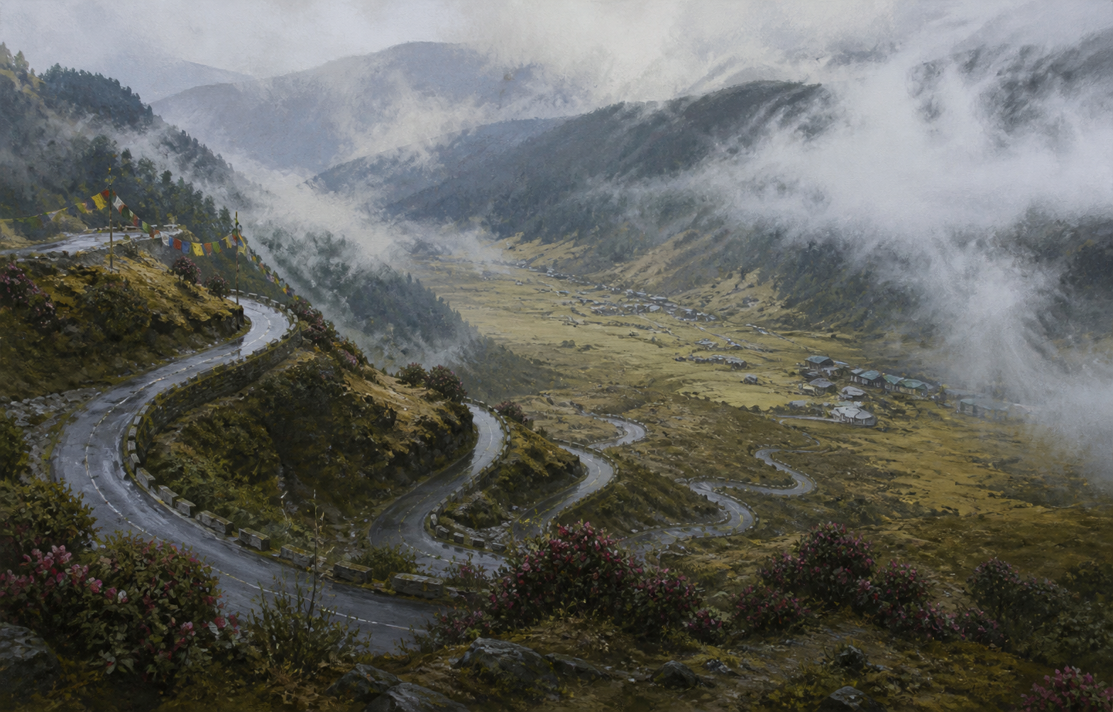 Zuluk and Gnathang inspired East Sikkim Silk Route bends with mist, meadow, and prayer flags