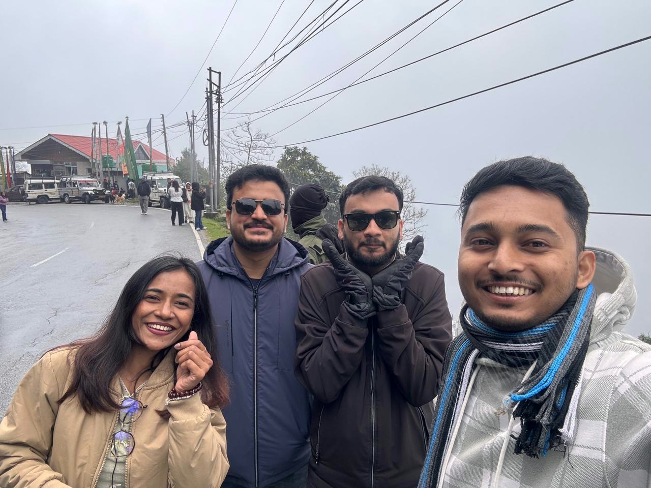 Shuv and fellow travelers in Sikkim